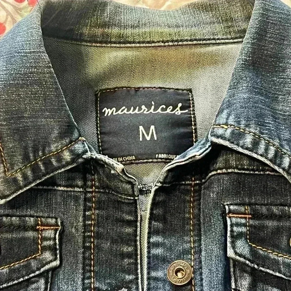 Maurices Blue Denim Vest Women’s size medium - Picture 6 of 7